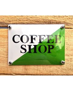 Coffeeshop vergunning emaille