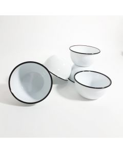 Set van 6 emaille kommen (schaaltjes)