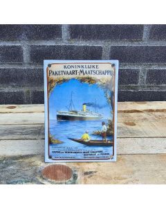 Pakketvaart nostalgisch emaille