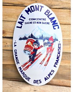 Emaille reclamebord Lait Mont Blanc