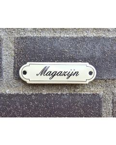 Deurbordje Magazijn Klassiek schuinschrift