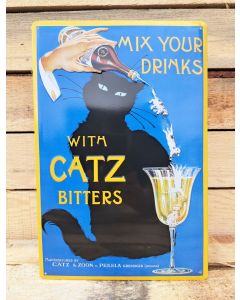 Catz Bitters Metalen wandbord met reliëfdruk