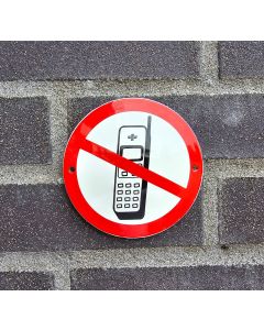 Mobiele telefoon verbodsbord