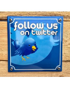Follow us on Twitter emaille