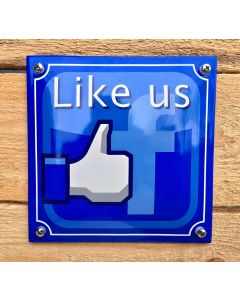 Like us on facebook emaille