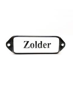 Naamplaatje Zolder "oor"