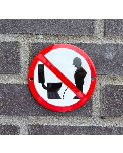 Naast de pot plassen verbodsbord