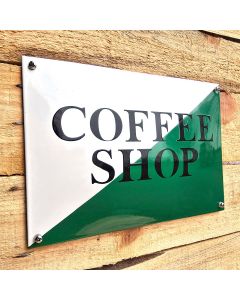Coffeeshop vergunning emaille bord