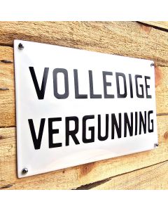 Horeca bord Volledige vergunning