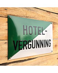 Horeca bord Hotel Vergunning