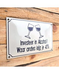 Horeca bord Investeer in Alcohol