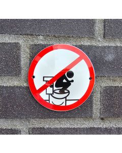 Verbodsbordje Niet op de bril staan