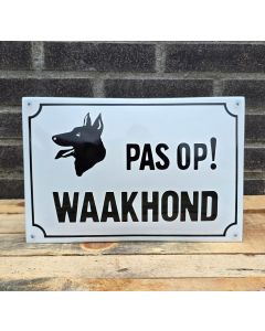 Veiligheids bord Pas op! Waakhond