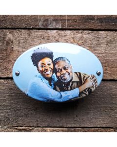 Foto op emaille bord ovaal horizontaal