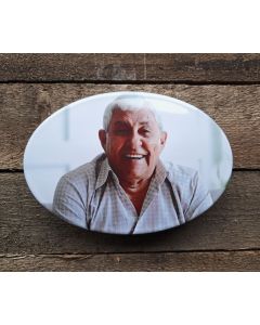 Fotobord voor op grafsteen emaille