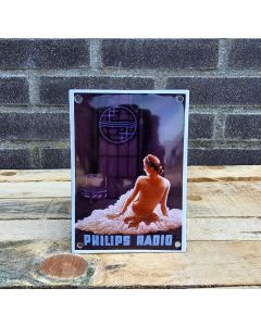 Philips vrouw nostalgisch emaille