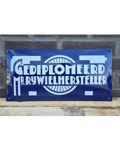 Gediplomeerd Rijwielhersteller 40x20 cm
