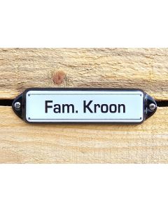 Naambordje met oud hollands kader