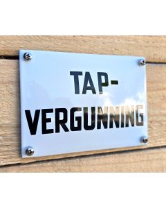 Emaille bordje Tapvergunning