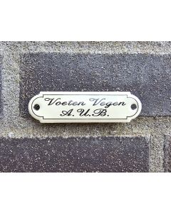 Deurbordje Voeten vegen A.U.B.