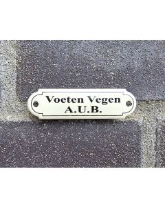 Deurbordje Voeten vegen A.U.B.