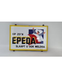 EPEDA slaapt u ook weldra emaille bord oud