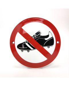 Voetbalschoenen verbodsbord