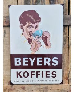 Beyers Koffies emaille bord 