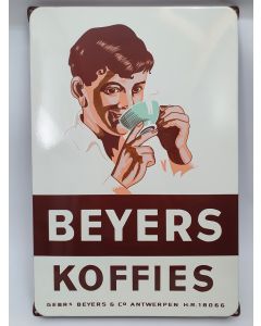 Beyers Koffies emaille bord 