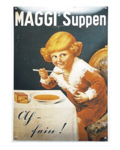 Emaille wandreclame Maggi Suppen