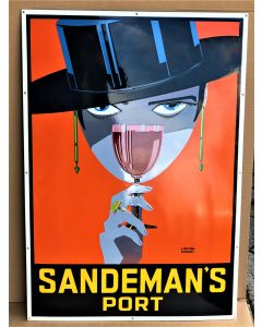 Sandeman's art deco emaille bord