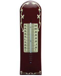 Thermometer bordeaux met decoratie