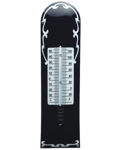 Thermometer blauw met decoratie