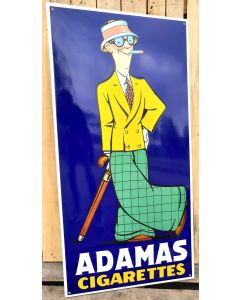 Emaille reclamebord Adamas Cigarettes GROOT