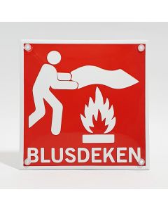 Blusdeken - Branddeken emaille bord