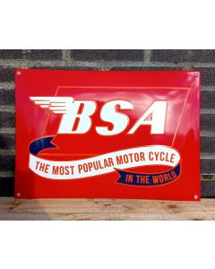 BSA motor cycles rood
