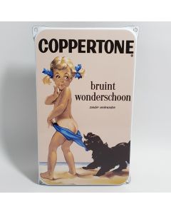 Emaille reclamebord Coppertone