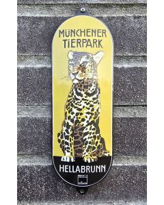 Emaille deurpostje Münchener tierpark Hellabrunn