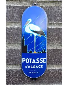 Emaille deurpost bordje Potasse D'Alsace