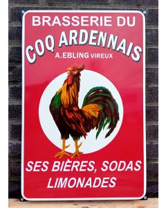 emaille bord Brasserie Du Coq Ardennais 