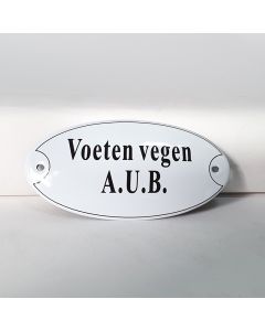 Naamplaatje Voeten vegen A.U.B.