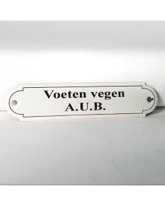 Naamplaatje Voeten vegen A.U.B.