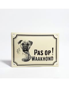Emaille waakhond bordje Boxer