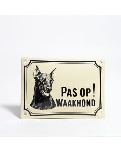 Emaille waakhond bordje Doberman
