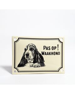 Emaille waakhond bordje Basset