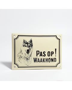 Emaille waakhond bordje Husky
