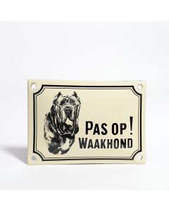 Emaille waakhond bordje Mastino