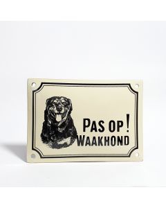 Emaille waakhond bordje Rottweiler