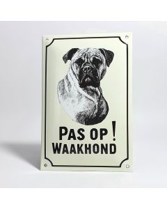 Emaille waakhond bord Boxer