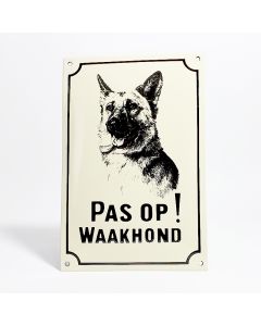 Emaille waakhond bord Herdershond